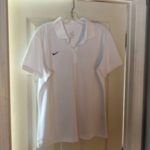 Nike white short sleeve fit dry polo